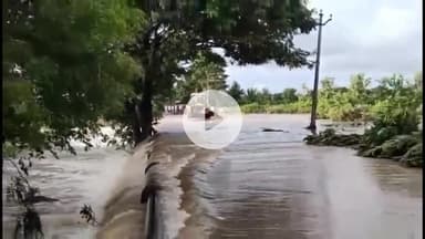 రాయికల్: జేసీబీ సాయంతో గర్భిణి స్త్రీ వాగు దాటింపు. రాయికల్ మండలంలో ఘటన..!