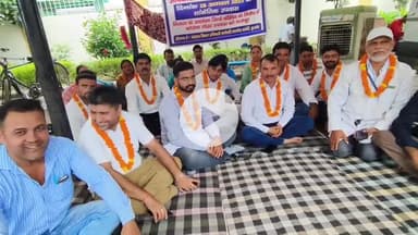 थानेसर: कुरुक्षेत्र: जियो फेसिंग के विरोध में स्वास्थ्य विभाग के डॉक्टरों ने किया उपवास