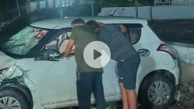 जोशियाड़ा: गंगोत्री हाईवे पर बिजली के पोल से टकराई कार, कार सवार 3 लोग हुए घायल