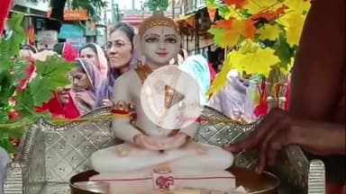 अक्कलकुवा: अक्कलकुवा येथे क्षमापना पर्व पूर्णाहुति निमित्ताने शोभायात्रा; श्री वासुपूज्यस्वामी जिनमंदिर पासून शोभायात्रा सुरु