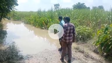 पूरनपुर: शास्त्री नगर मार्ग पर जलभराव से ग्रामीण परेशान, नदी का जलस्तर बढ़ने से पानी भरता है