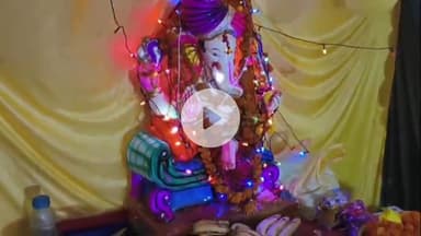 धनौरा: गजरौला शहर में स्थित श्री शनि सेना धाम पर श्री गणेश चतुर्थी महोत्सव के तहत भजन कीर्तन का आयोजन