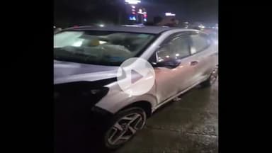 इंदौर: लसूड़िया क्षेत्र में सत्य साईं के आगे बीआरटीएस डिवाइडर में घुसी कार, एयर बैग खुले