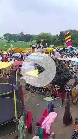 भादवा छठ भगवान श्री देवनारायण जी की लीला घर घोड़े का जन्म उत्सव  देवस्थान परी में गांव गांव से पैदल यात्रा आते हुए