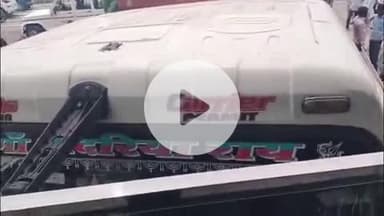 दौसा: दौसा के आगरा बाईपास चौराहे पर स्थित होटल में ट्रेलर घुसा, बड़ा हादसा टला