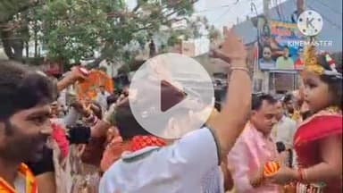 संभल: बहजोई कस्बा में राधा जन्माष्टमी पर भक्तों ने धूमधाम से निकाली राधा कृष्ण की सुंदर झांकी, सुरक्षा का ध्यान रखा गया