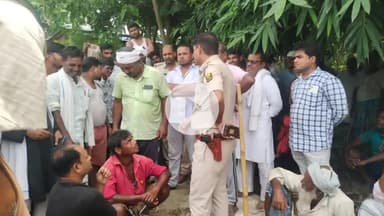 परिहार: कन्हवा में मरहा नदी पर बांध निर्माण को लेकर हंगामा, मौके पर पहुंचे थानाध्यक्ष