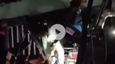 राजसमंद: राजसमन्द पीपरड़ा में चार वाहनों की आपस में भिड़ंत, ट्रेलर चालक फंसा