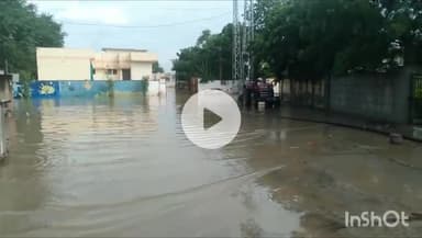 चूरू: चूरू में बारिश से जगह-जगह जलभराव, चूरू नगर परिषद की टीम मौके पर मौजूद