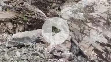 डुंडा: यमुनोत्री हाईवे पर फेड़ी के पास पहाड़ी से भारी भू-स्खलन, हाईवे हुआ बंद