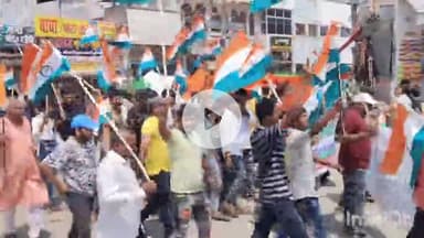 सुपौल: महागठबंधन नेता की यात्रा में तिरंगे के अपमान के विरोध में तिरंगा यात्रा