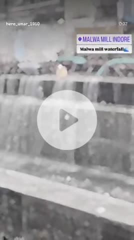New waterfall  in indore malwa mill