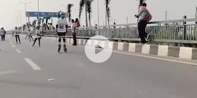 पटना ग्रामीण: जेपी गंगा पथ पर स्केटिंग मैराथन का आयोजन, 600 खिलाड़ियों ने लिया भाग