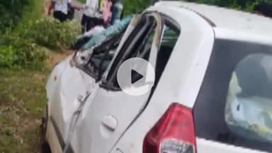 कोटा: ग्राम तुलुप के पास अनियंत्रित कार पेड़ से टकराई, एक व्यक्ति गंभीर रूप से घायल