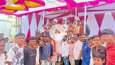 भोकरदन: हसनाबाद येथे गणेश मंडळाला माजी केंद्रीय रेल्वे राज्यमंत्री रावसाहेब पाटील दानवे यांनी दिली भेट