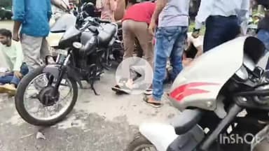भीलवाड़ा: रीको चौराहे पर दो बाइकों की आपस में जोरदार भिंडत, हादसे में घायल एक बाइक सवार को हायर सेंटर किया रेफर