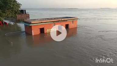 मुंगेर: मुंगेर में गंगा का जलस्तर बढ़ने से दियारा और निचले इलाकों में भरा पानी