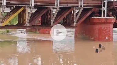 थानेसर: कुरुक्षेत्र: शाहबाद मारकंडा नदी उफान पर, खतरे के निशान से केवल 20 सेमी नीचे