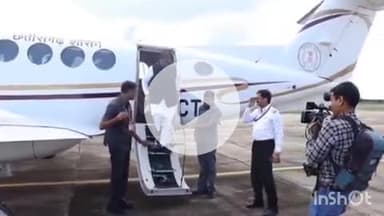 जगदलपुर: जगदलपुर एयरपोर्ट में मुख्यमंत्री विष्णु देव साय का आत्मीय स्वागत किया गया