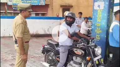 मुज़फ्फरनगर: सीएम योगी के आदेश पर जनपद में हेलमेट अभियान तेज, बिना हेलमेट नहीं मिलेगा पेट्रोल, 25 वाहन चालकों के काटे गए चालान