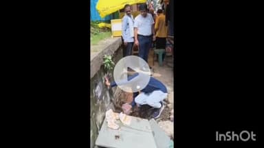 धार: धार नरसिंह चौपाटी पर चाय विक्रेता नाले में कचरा फेंक रहा था, CMO ने बाहर निकलवाकर फिकवाई