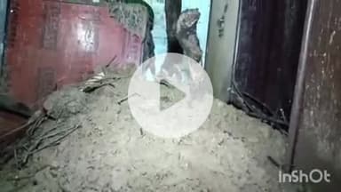 औरैया: सदर कोतवाली क्षेत्र के मोहल्ला दिल्ली दरवाजा में बारिश के चलते गिरा जर्जर मकान, बाल-बाल बचा परिवार