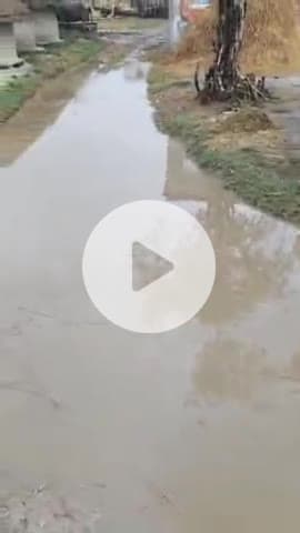 खड्डा के धर्मौली उर्फ जिंदा छपरा: सड़क पर पानी भराव से ग्रामीण परेशान, बच्चे बीमार
