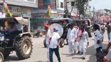 राजसमंद: राजसमंद में तेजा दशमी पर निकली विशाल वाहन रैली, ट्रैक्टर बने मुख्य आकर्षण का केंद्र