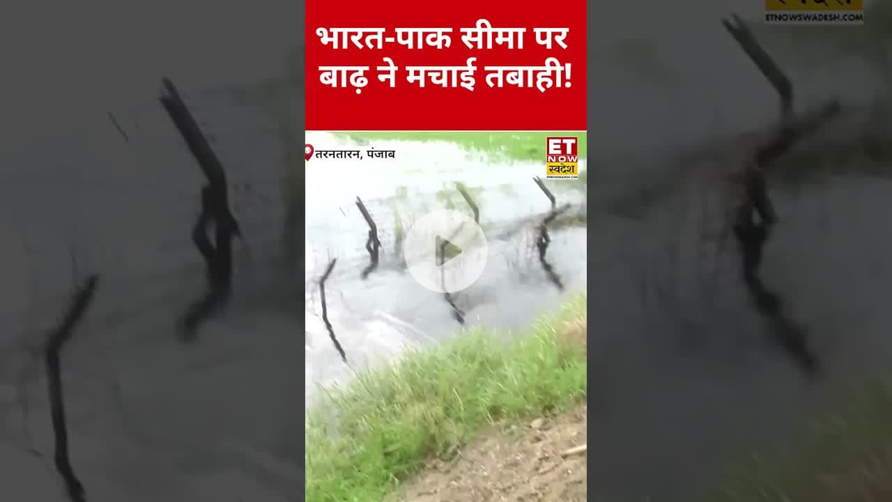 भारत-पाकिस्तान सीमा पर बाढ़ से मची भारी तबाही! #etnowswadesh #indiapakistanborder #shortsfeed