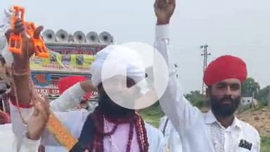 मेड़ता: मेड़ता सिटी से होकर अमरपुरा जा रहे भक्तों का मेड़ता के लोगों ने किया स्वागत