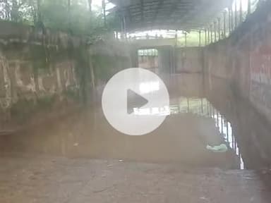 मूसलाधार बारिश के कारण अंडरपास फुल हुआ 
#baghpatpolice