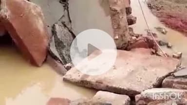 ब्यौहारी: न्यू बरौंधा मार्ग पर मुक्ति धाम नाला की पुलिया टूटी, वीडियो आया सामने