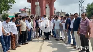 चूरू: चूरू में कांग्रेस का पुतला दहन, बीजेपी कार्यकर्ताओं ने किया पुतला दहन