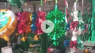 संभल: सदर कोतवाली सराय तरीन और आसपास के बड़े बाजारों में ईद मिलादुन्नबी पर 1500 साला झंडे की बढ़ी मांग, बाजारों में रौनक