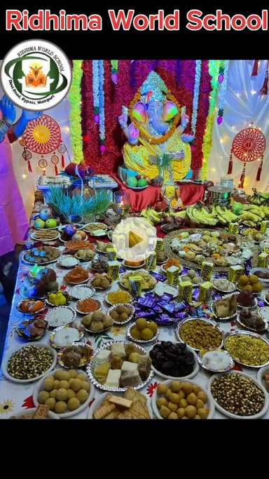 56 bhog of lord ganesha at Ridhima World School Mainpuri