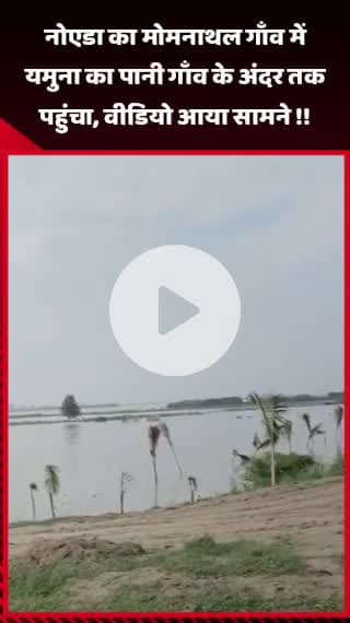 गौतम बुद्ध नगर: नोएडा के मोमनाथल गाँव में यमुना का पानी गाँव के अंदर तक पहुंचा, वीडियो आया सामने