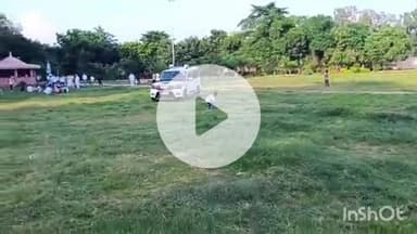 आरा: आरा के रमना मैदान में सांसद की गाड़ी दौड़ने का वीडियो सोशल मीडिया पर तेजी से वायरल