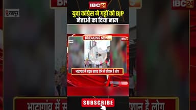 युवा कांग्रेस ने गड्ढों को BJP नेताओं का दिया नाम। #shortvideo #raipur #yuvacongress #bjp