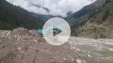 भटवाड़ी: हर्षिल में बनी अस्थाई झील को खोलने का प्रयास लगातार जारी, राना गांव में भी सुरक्षात्मक कार्य जारी