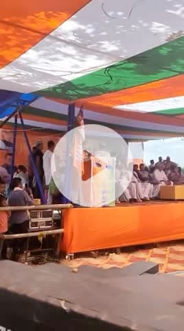 एनडीए कार्यकर्ता सम्मेलन मेंहदिया, अरवल में संबोधित करते हुए।