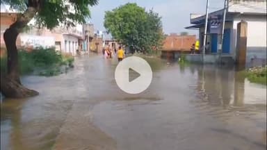 मथुरा: गांव कोयला अलीपुर में बाढ़ ने दी दस्तक, लोग छतों पर लेने लगे शरण