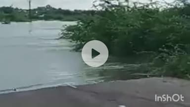 रोहट: रोहट के जैतपुर स्थित बांडी नदी की रपट पर आया तीन फीट पानी, पुलिस ने दोनों तरफ का यातायात रोका, पुलिस जवान किए तैनात