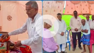 चौपारण: महुआबाद में पूर्व विधायक उमाशंकर अकेला श्राद्धकर्म कार्यक्रम में शामिल हुए
