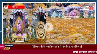 गोवेर्धन: सप्त रत्नों से सजे हिंडोले में विराजे गिरिराज जी, 21 हजार किलो का लगा छप्पन भोग, उमड़ा आस्था का सैलाब

#गोवर्धन #मथुरा