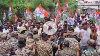 जगदलपुर: कांग्रेसियों ने वन मंत्री केदार कश्यप के शासकीय निवास का घेराव किया, पुलिस के साथ जमकर हुई झूमा-झटकी