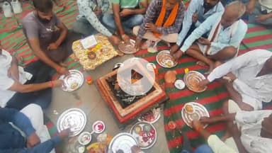 झालरापाटन: भारतीय किसान संघ ने मिनी सचिवालय में अपनी विभिन्न मांगों को लेकर सरकार की सद्बुद्धि के लिए किया सद्बुद्धि यज्ञ