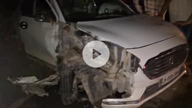 महनार: स्टेशन रोड सुरहा के पास ट्रैक्टर और कार की टक्कर, कार चालक जख्मी