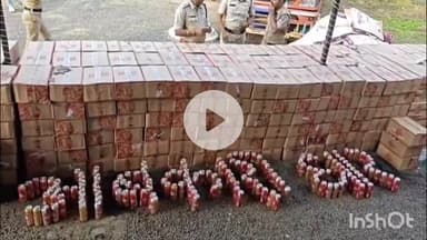 पीथमपुर: आबकारी विभाग की दबिश, बरदारी के पास 430 पेटी अवैध बियर से भरा आईसर वाहन जब्त