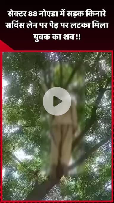 दादरी: सेक्टर 88 नोएडा में सड़क किनारे सर्विस लेन पर पेड़ से लटका मिला युवक का शव