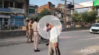शहर में प्रवेश करते ही दोपहिया वाहन पर हेलमेट, नंबर प्लेट और दो से अधिक सवारियों पर हुई कार्रवाई